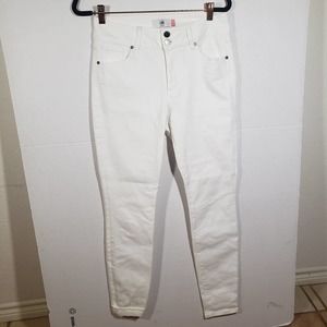 CAbi Cinch Skinny White Jeans Sz 6 Stretch #5689